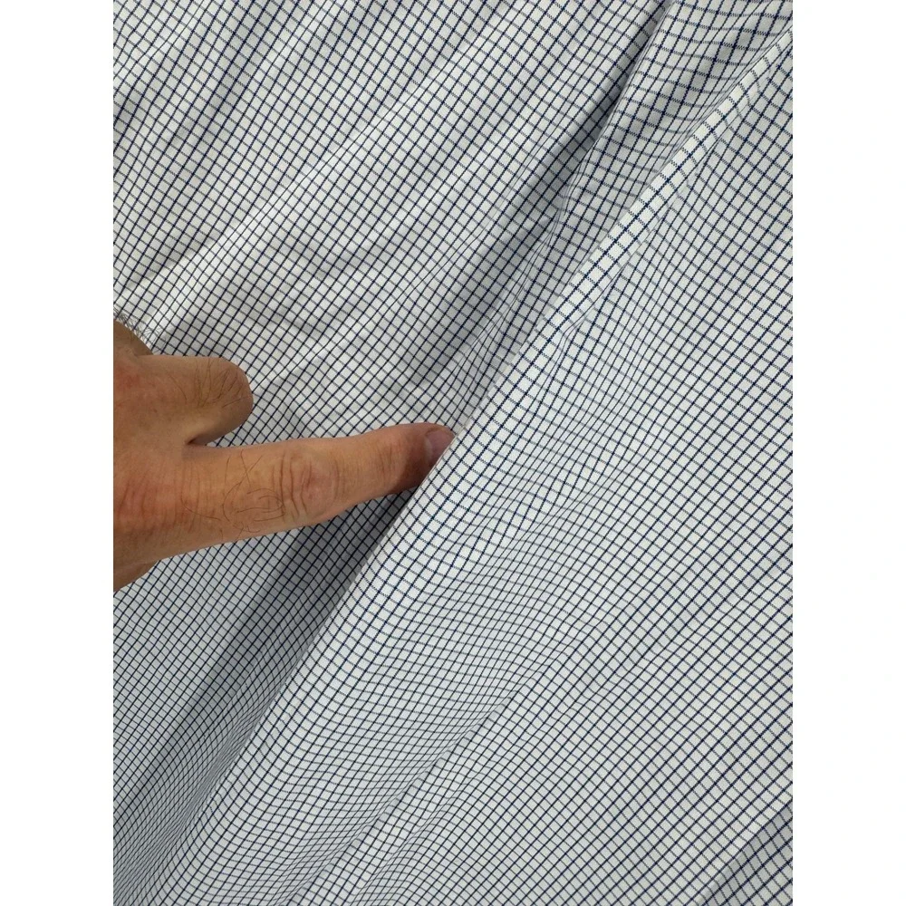 Brooks Brothers‎ 346 Shirt Mens 17-4/5 Blue Checkered Long Sleeve Button Down